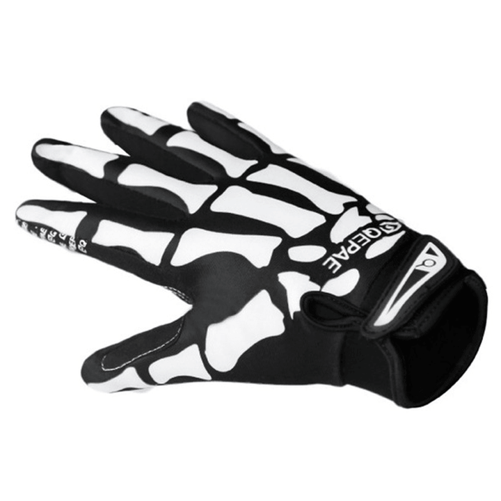 Mens Ghost Claw Human Skeleton Motorcycle Full-Finger Gloves Winter Warm Mittens - MRSLM