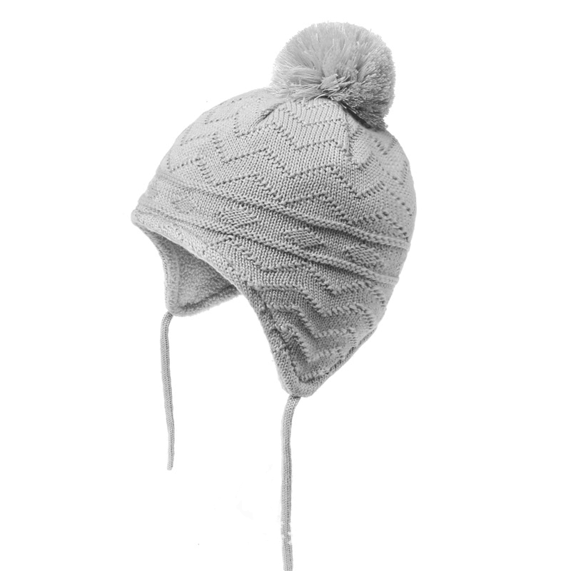 Children'S Winter Knitted Cotton and Fleece Warm Cotton Hat - MRSLM