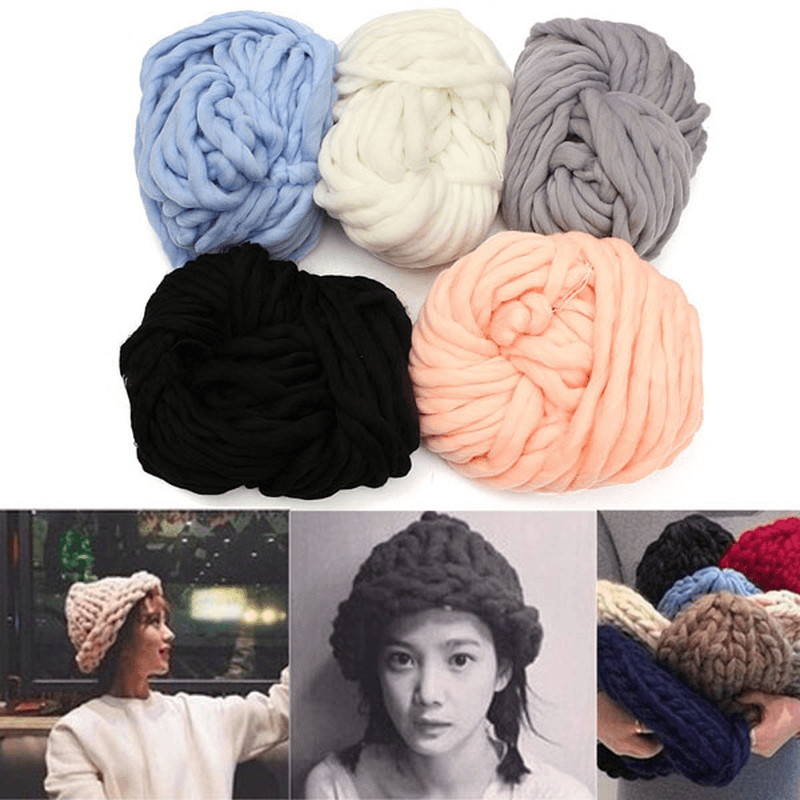 Five Color Scarf Knitted Line Warm Hat Hooded Scarf Earflap Best for Beginning Knitter - MRSLM