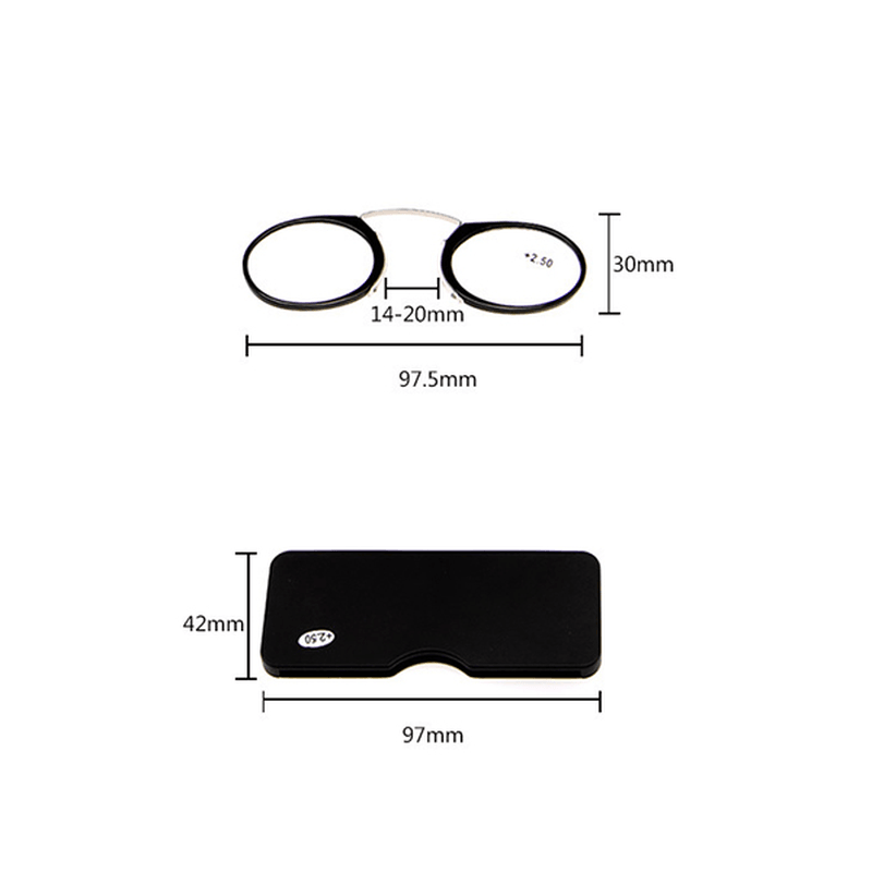 Mini Ultralight Clip Nose Reading Glasses - Portable and Convenient for Men and Women - MRSLM