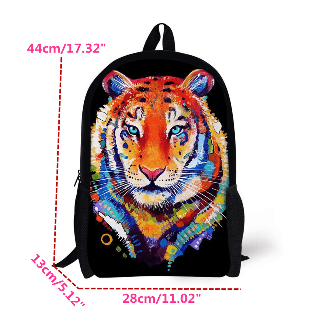 Men 3D Animal School Backpack Girls Boys Cartoon Student Travel Bag Hot - MRSLM