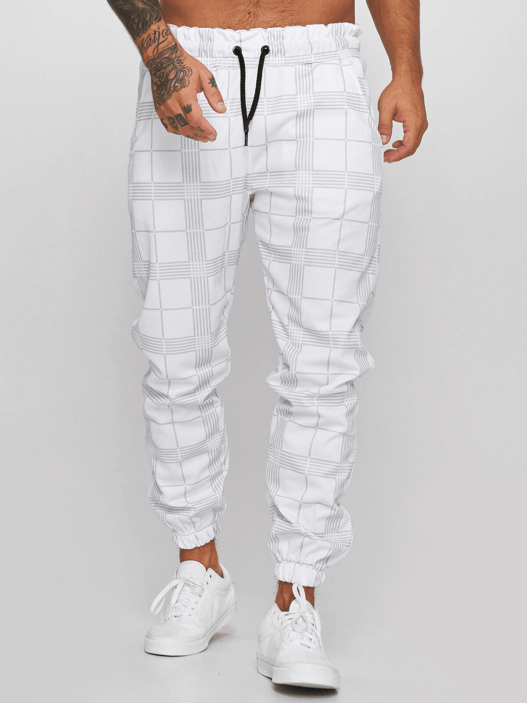 Checkered 3D Digital Print Casual Pants - MRSLM