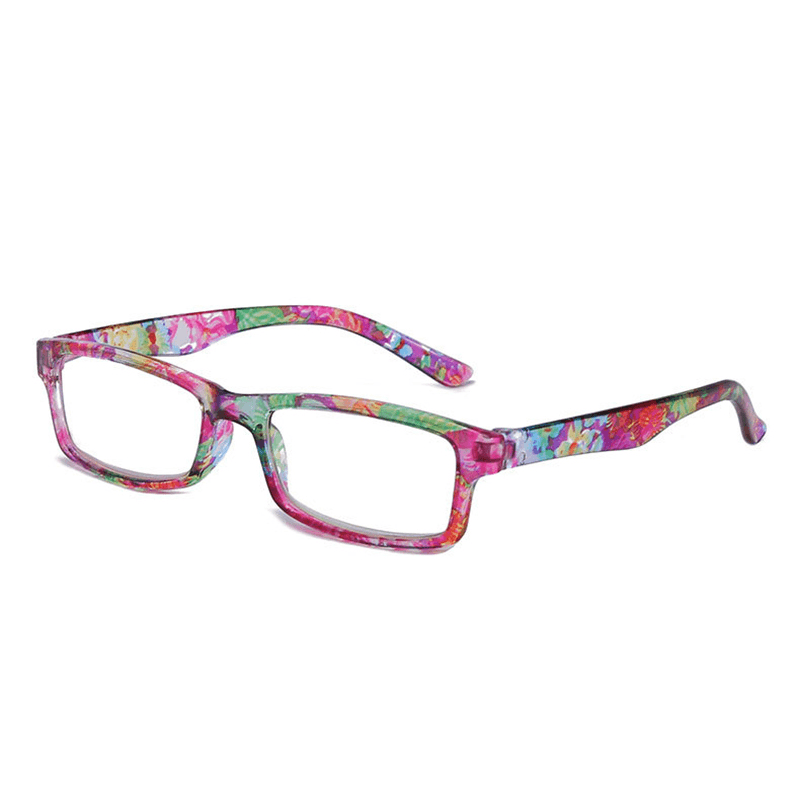 Men Women Cheap Resin Floral Presbyopic Glasses Comfortable HD Reading Glasses - MRSLM