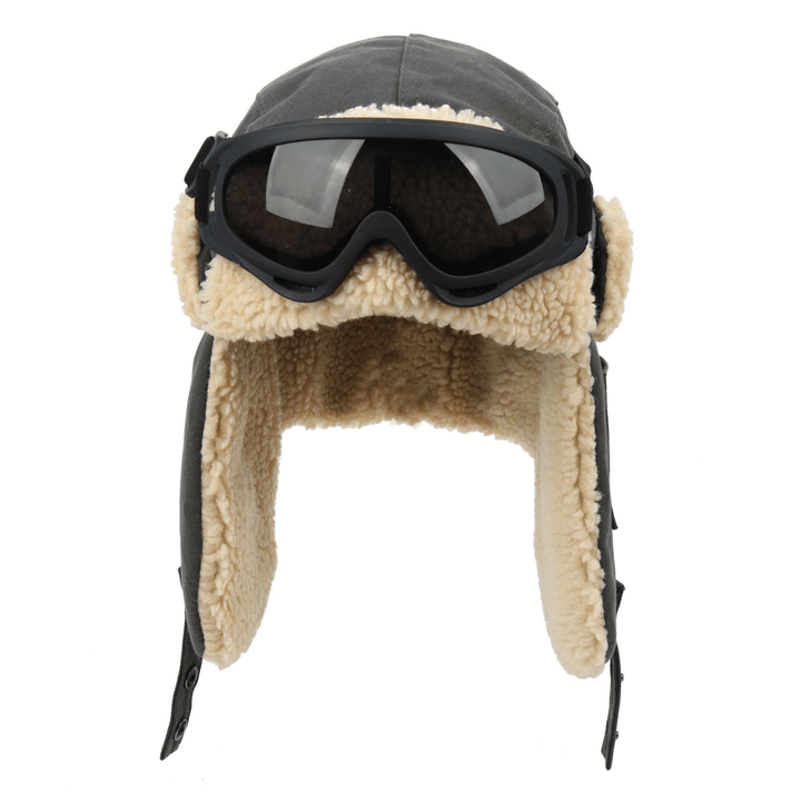Windproof Outdoor Ski Hat with Thickened Ear Protection Flying Cap - MRSLM