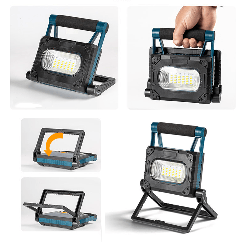 Ipree® 36 Leds Folding Working Lamp 1000LM Solar Panels Light 4-Modes Magnetic Camping Light Waterproof LED Light - MRSLM