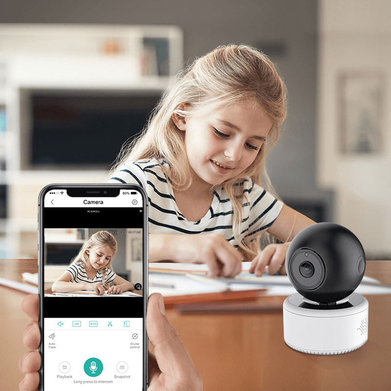 INQMEGA Smart Wifi Home Security Camera 3MP HD AI Humanoid Detection Night Vision 360° Wireless Camera PTZ Control Real-Time Intercom Indoor IP Camera Baby Monitor - MRSLM