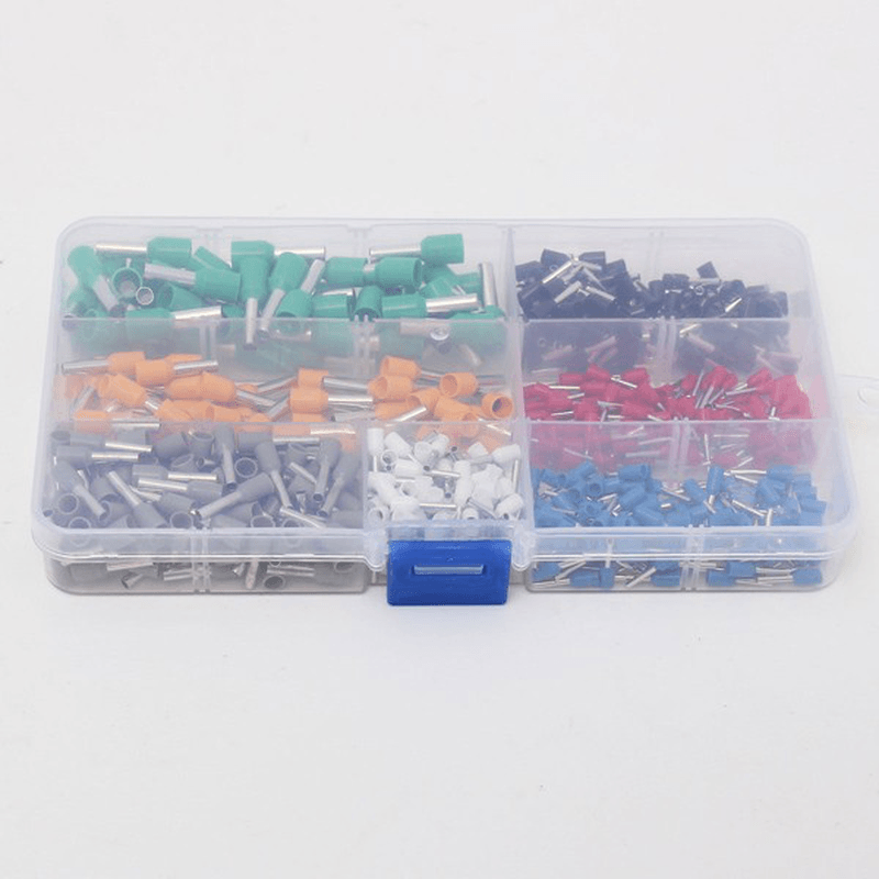 600Pcs Insulated Cord End Terminal Boots Lace Cooper Ferrules Kit Set Wire Copper Crimp Connector - MRSLM