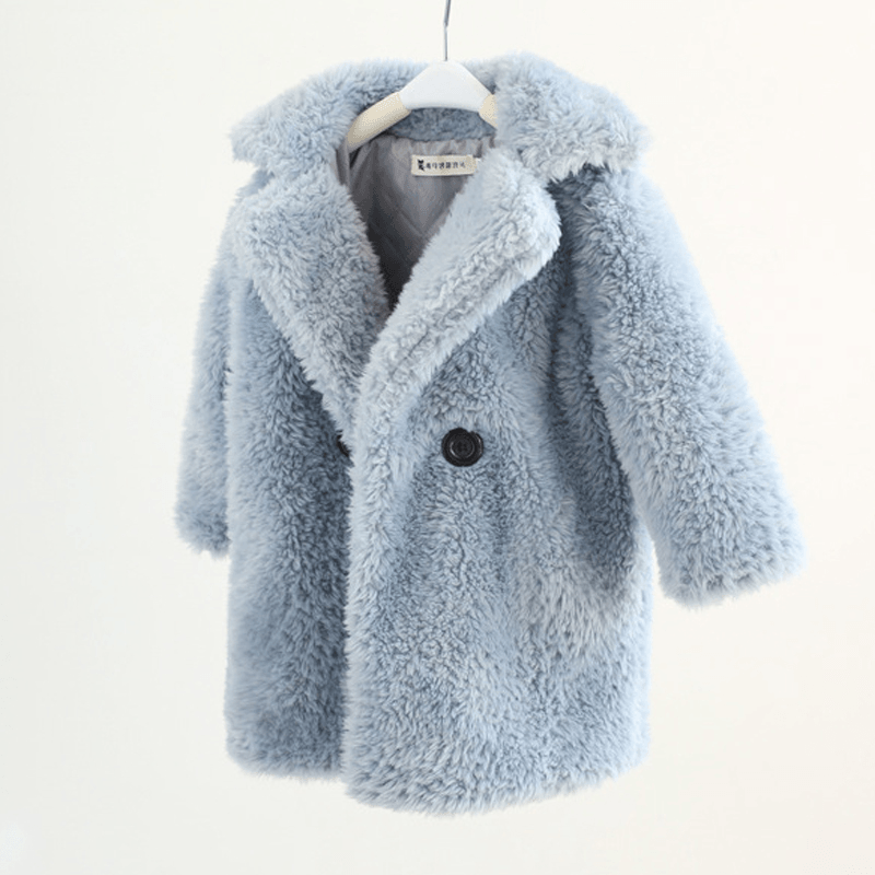 Big Kids Fur Coat Imitation in Autumn and Winter Coat - MRSLM