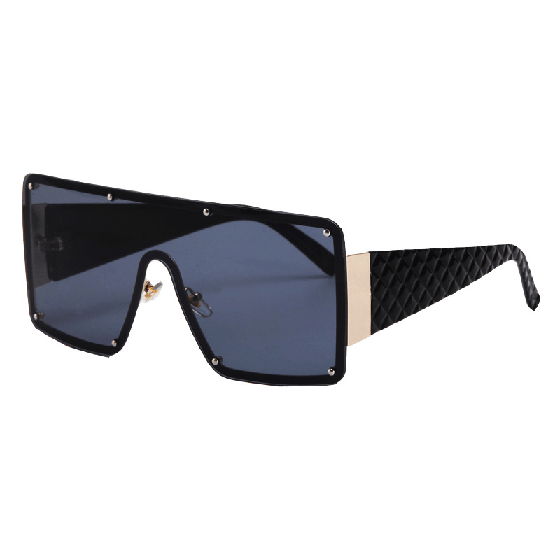 Large Square Frame One-Piece Sunglasses - MRSLM