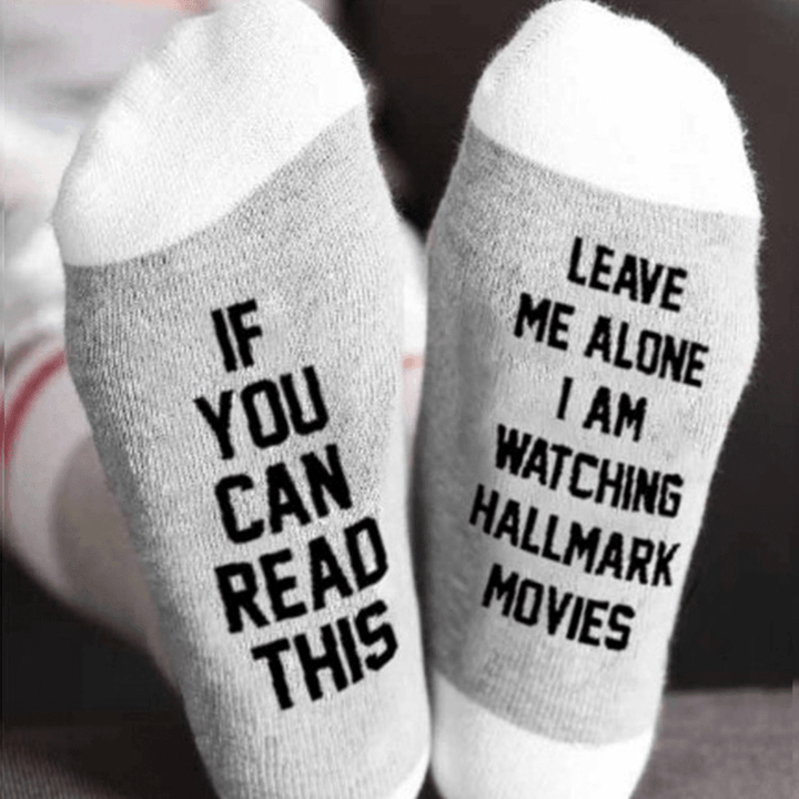 Casual Cotton Tube Socks with Buzzword Letters - MRSLM