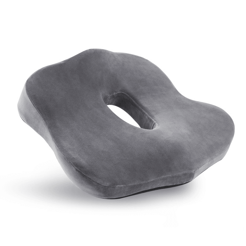 Decompression Memory Foam Cushion Winter Office Butt Cushion Butterfly Non-Slip Plush Cushion for Home Office - MRSLM