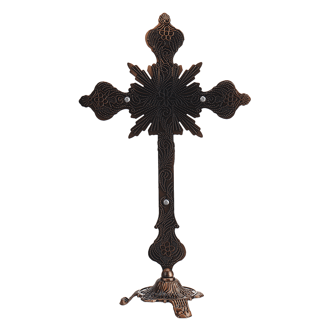 Christ Cross Crucifix Jesus Catholic Statue Religious Saint Jewellery Desk Decorations - MRSLM