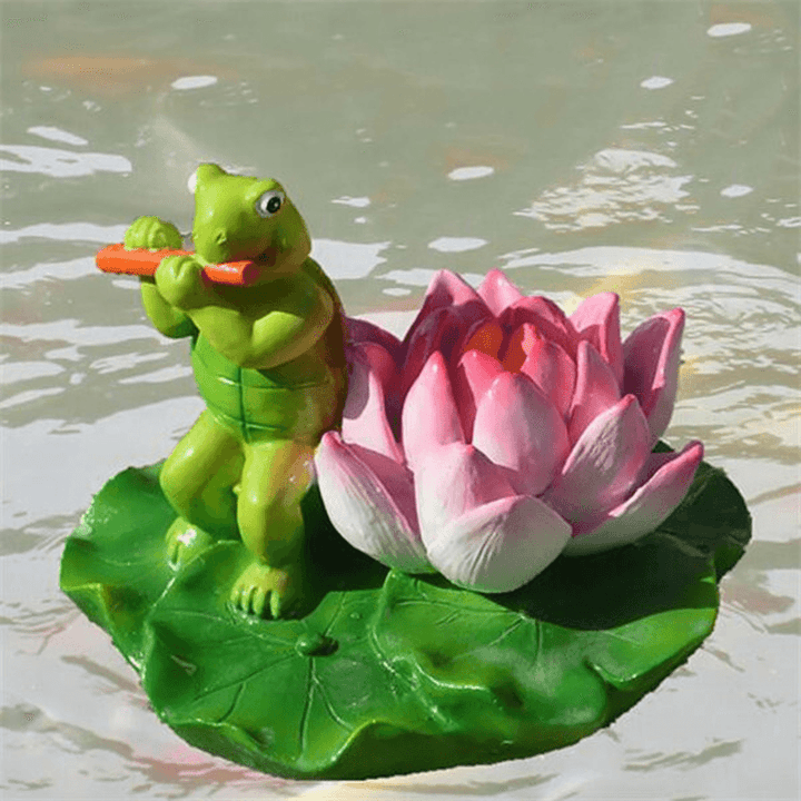 Floating Pond Decor Outdoor Simulation Resin Cute Swimming Pool Lawn Cute Turtle Decorations Ornament Garden Art in Water - MRSLM