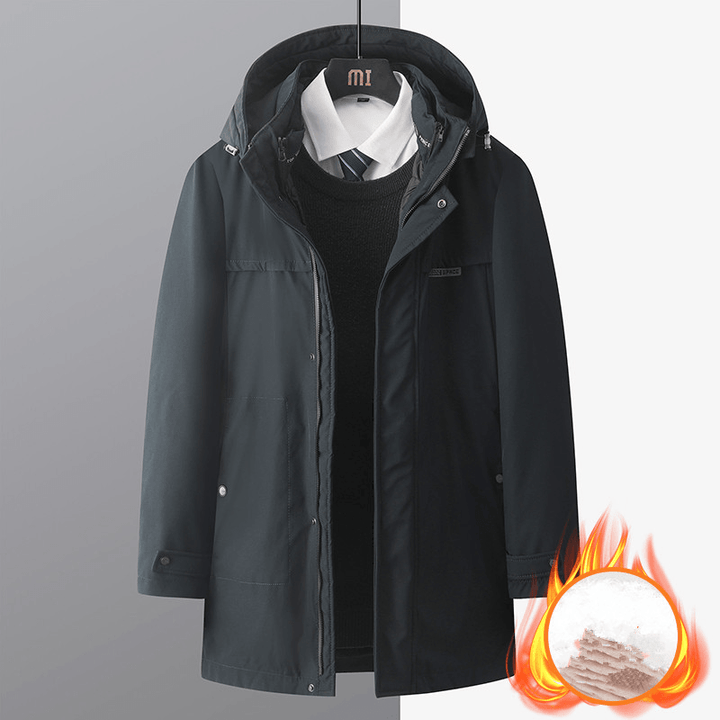 Men'S Cotton Middle-Aged Father Winter Thickened Jacket - MRSLM