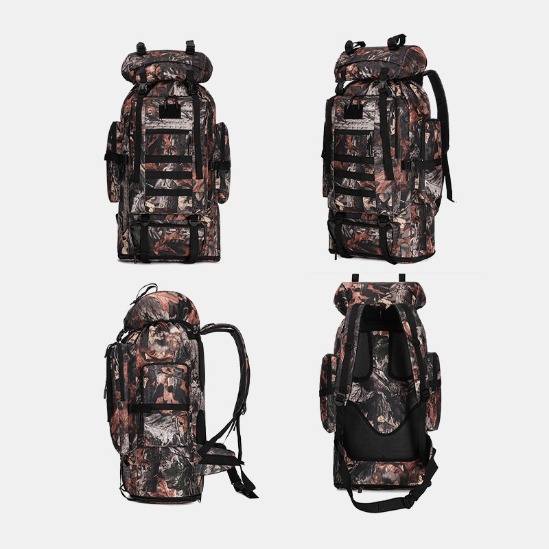 Unisex Oxford Ultralight Scalable Breathable Waterproof Large Capacity Outdoor Mountaineering 100L Tactical Backpacks - MRSLM