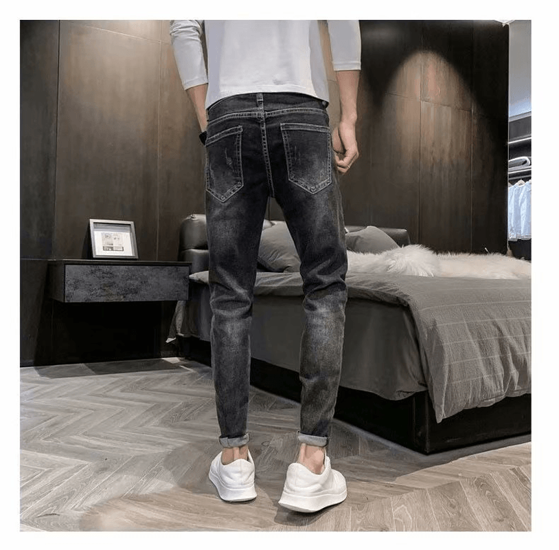 Stretch Slim Casual Pants with Small Feet - MRSLM
