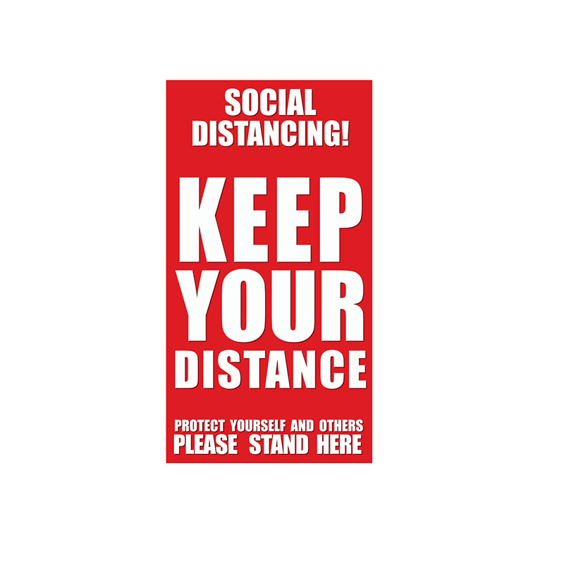 Epidemic Prevention Window Background Wall Keep Distance Healthcare Sticker for Home Floor Decor - MRSLM