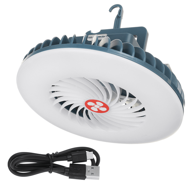 16.8*11.8 CM USB Camping Lamp Rechargeable Portable High Brightness Fan Light Waterproof Camping Lamp - MRSLM