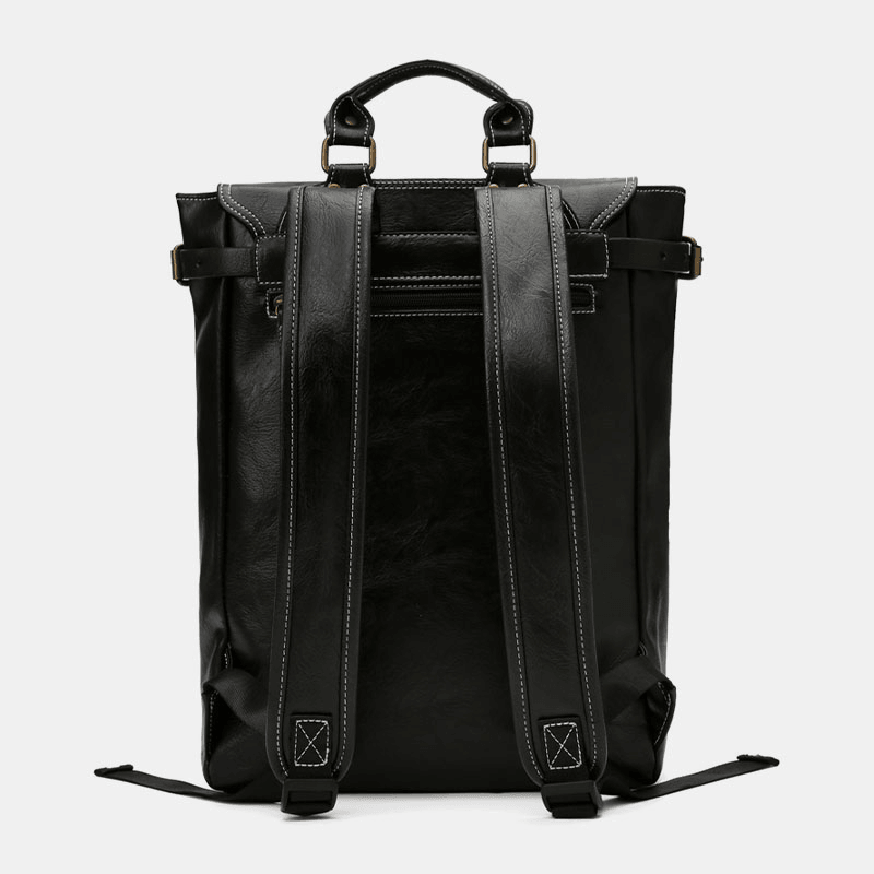 Men Casual Vintage Large Capacity Student Backpack Wild 14 Inch Laptop Bag - MRSLM