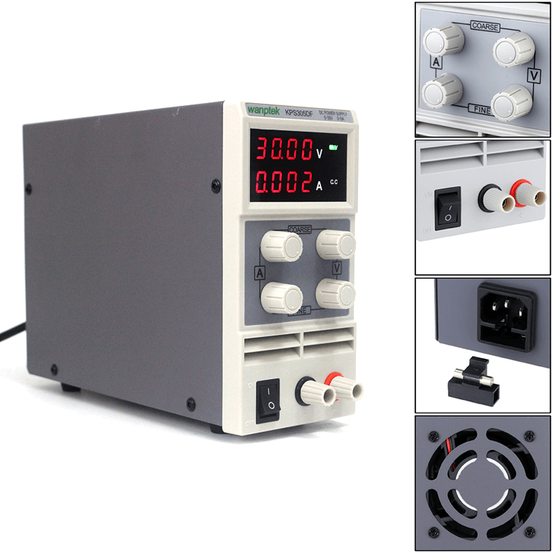 Wanptek KPS305DF 4 Digits Mini 30V 5A Adjustable DC Power Supply 150W Switching Power Supply Lab - MRSLM