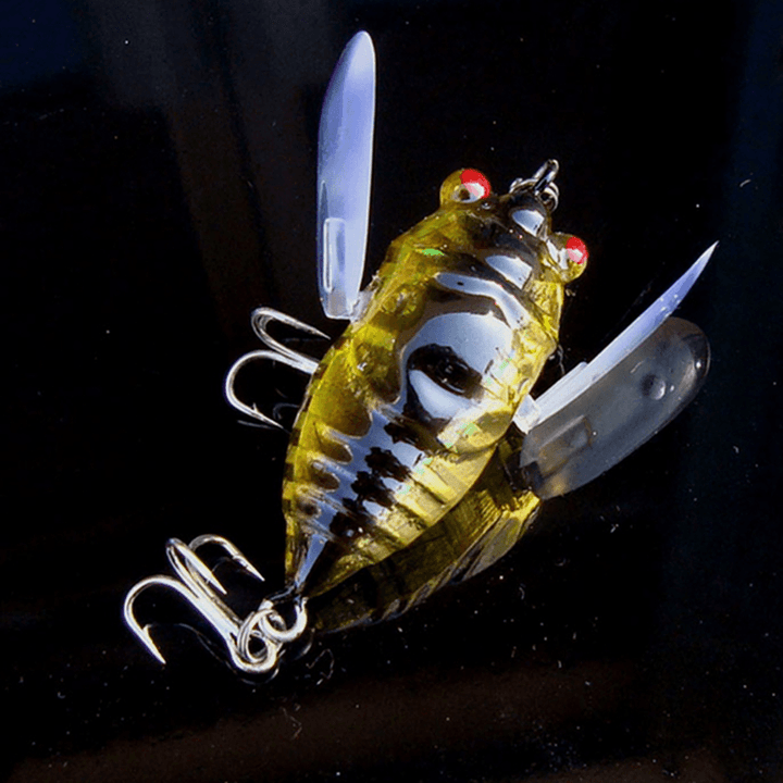 1Pcs Cicada Minnow Fishing Lure Hard Tackle Bait Fishing Hook Bass Crankbaits Hook - MRSLM