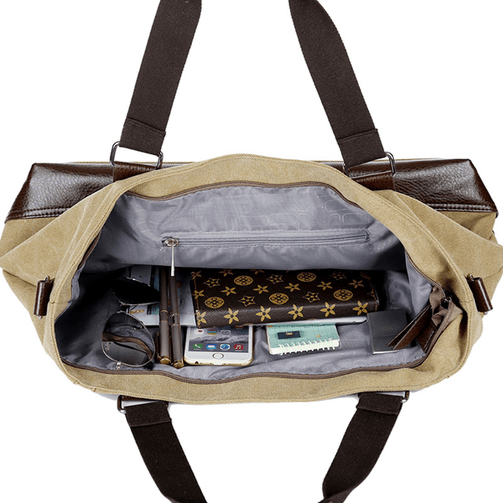 Men Canvas Casual Shoulder Sling Bag Handbag Travel Bag - MRSLM