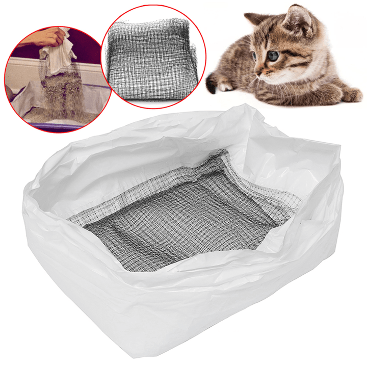 10Pcs Cat Disposabletoilet Litter Tray Box Liners Pet Poop Bags 7X26Cm - MRSLM