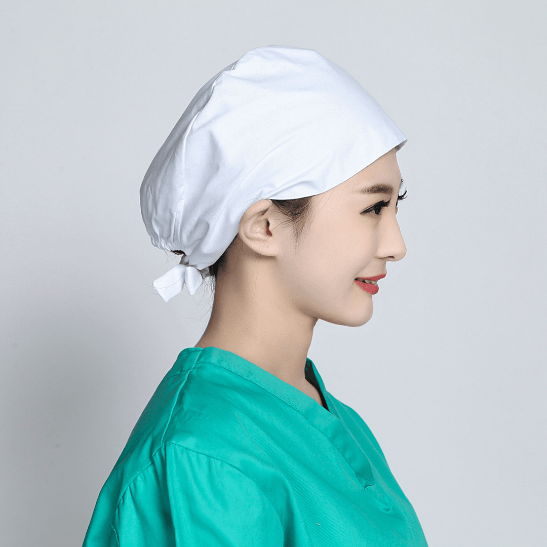 Surgical Cap Beauty Strap Solid Color Beautician Hat Scrub Caps - MRSLM