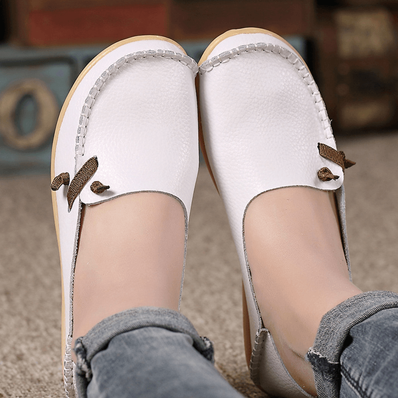 US Size 5-11 Shoes Women Flats Comfortable Casual Outdoor Breathable Slip on Flats Loafers Shoes - MRSLM