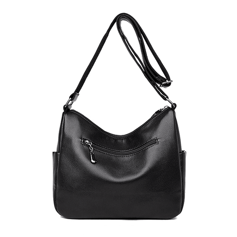 Women Soft Leather Multi-Slot Crossbody Bag Leisure Shoulder Bags - MRSLM
