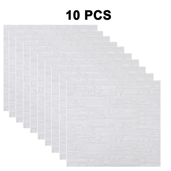 1/5/10PCS 3D Wall Stickers Imitations Brick Bedroom Decor Waterproof Self-Adhesive - MRSLM