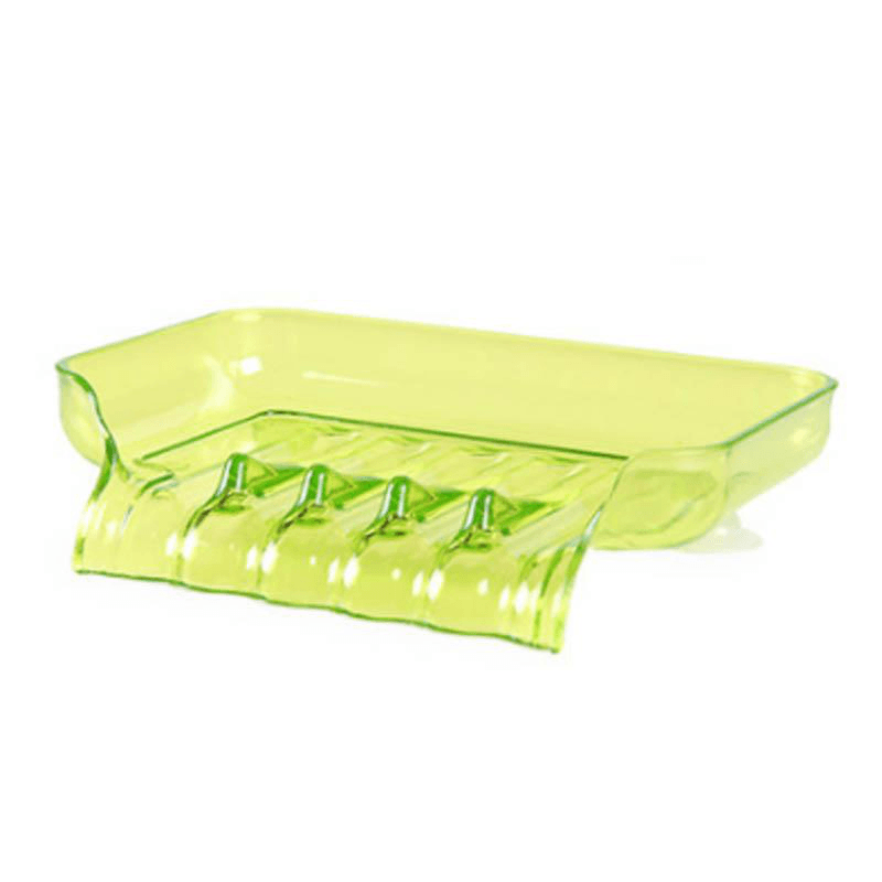 Waterfall Shape Colorful Shower Soap Dish Bathroom Accessories Tray Drain Holder Soap Case Candy Color Soap Box - MRSLM