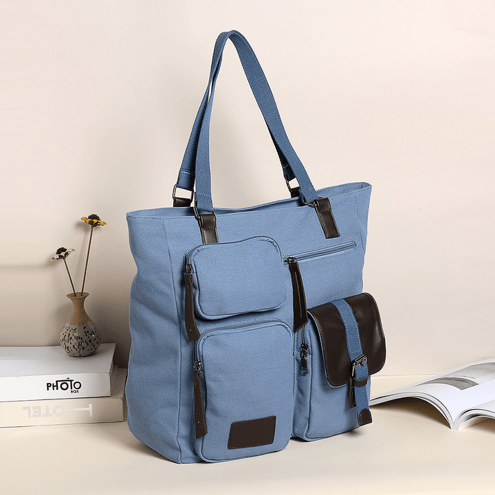 Women Multifunctional Large Capacity Shoulder Bag Backpack Handbag - MRSLM