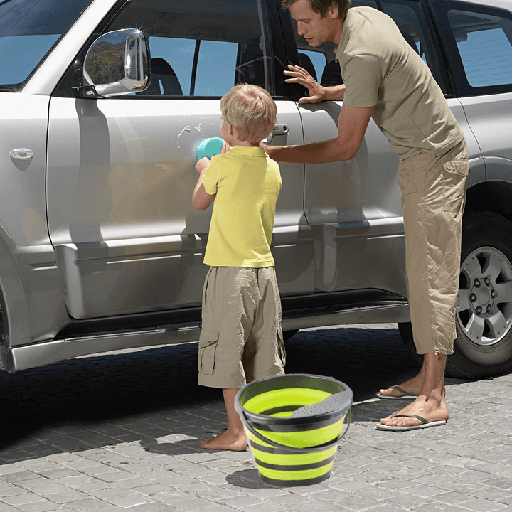 Ipree® 5L/10L Folding Bucket Portable Water Bin Water Basin Container Outdoor Camping Travel - MRSLM