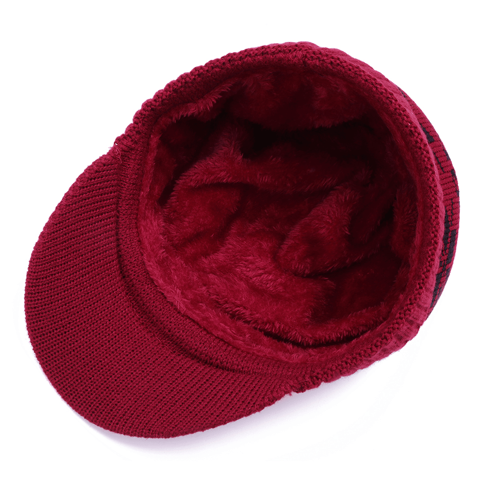 Unisex Men Winter Windproof Knit plus Velvet Hat Scarf Set - MRSLM