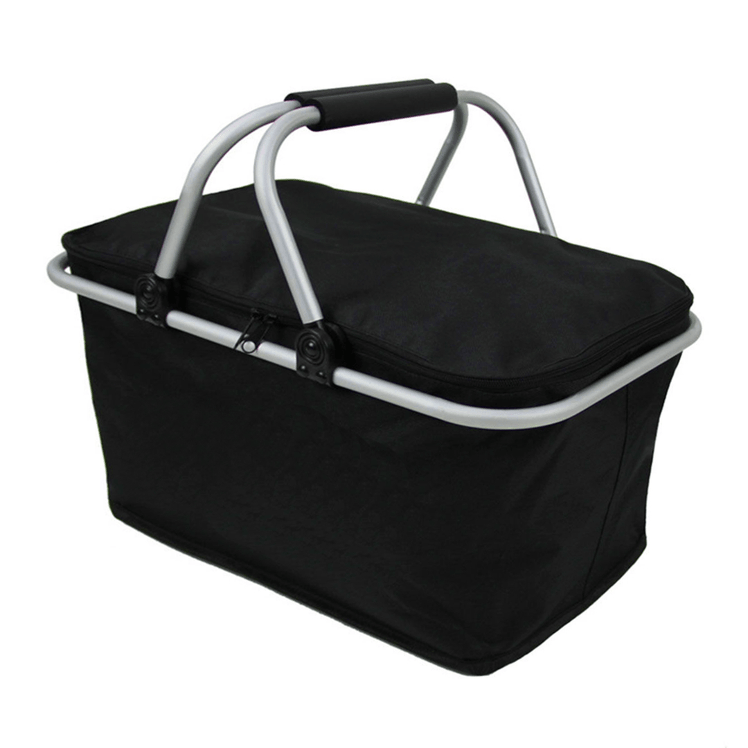 Ipree™ 30L Folding Camp Picnic Insulated Bag Ice Cooler Hamper Lunch Food Storage Basket - MRSLM