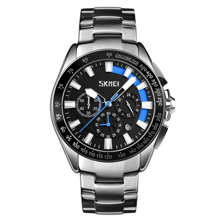SKMEI 9167 Multi-Function Fashion Men Watch Stopwatch Date Display Sport Quartz Watch - MRSLM