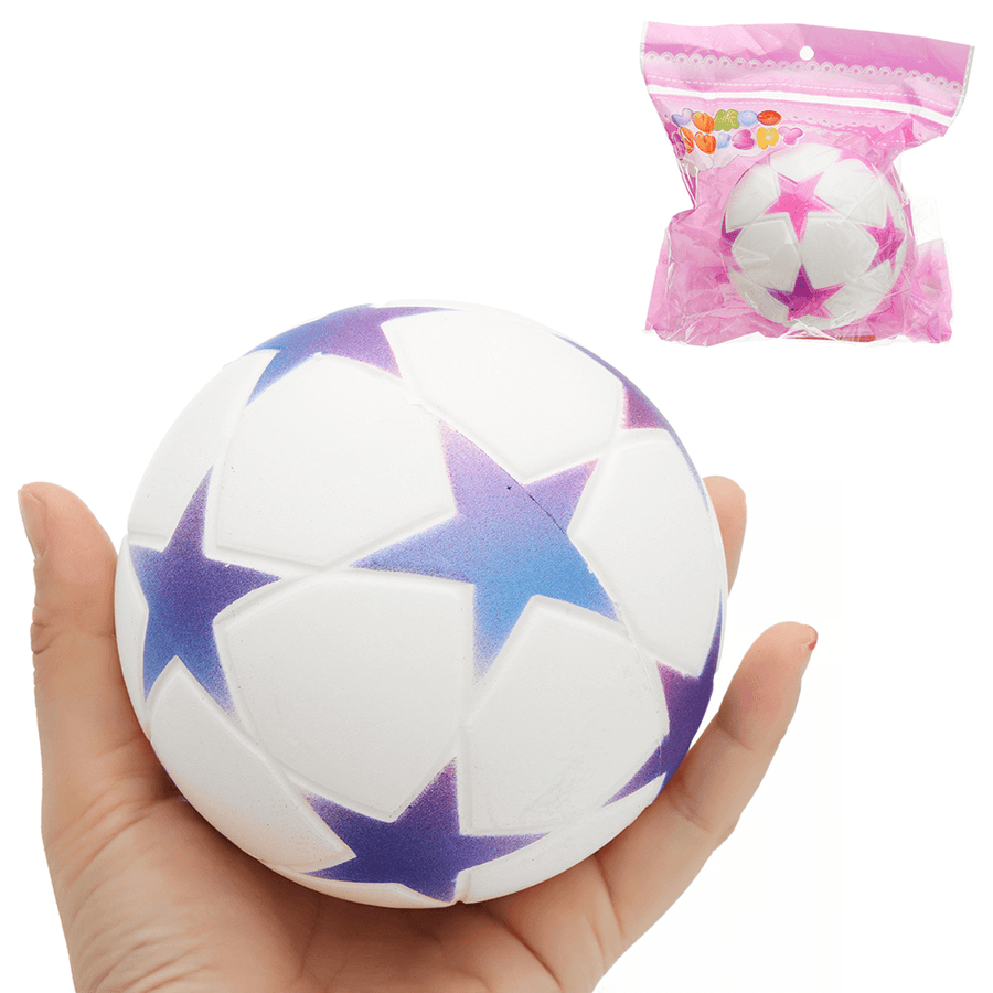 Star Football Squishy 9.5Cm Slow Rising with Packaging Collection Gift Soft Toy - MRSLM
