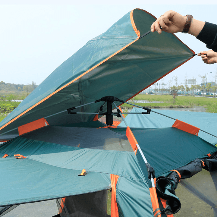 4-5 People Fully Automatic Set-Up Tent UV Protected Family Picnic Travel Sun Shelters Outdoor Rainproof Windproof Camping Tents - MRSLM