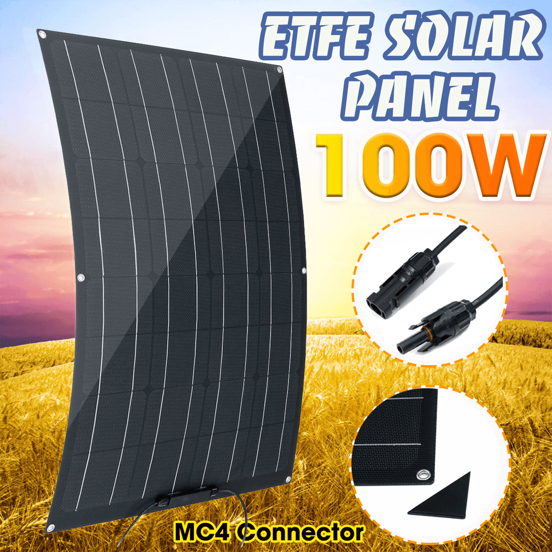 100W 1050*540Mm ETFE Waterproof Solar Panel with Connector - MRSLM
