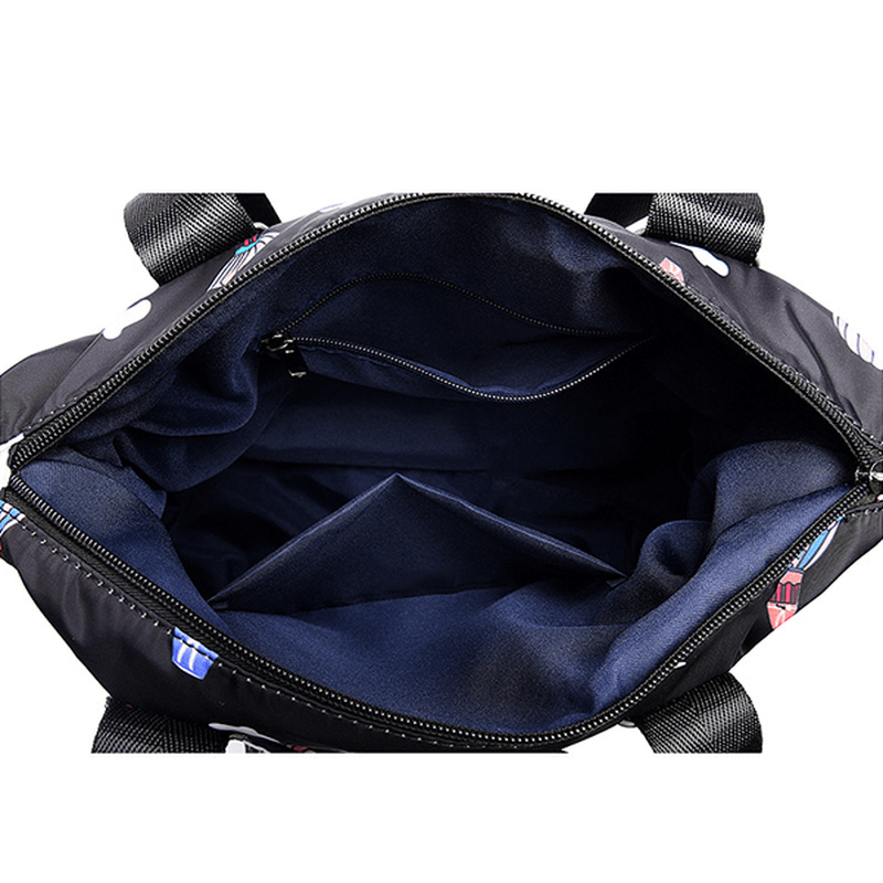 Women Nylon Multi Pocket Waterproof Lightweight Handbag Shoulder Crossbody Bag - MRSLM