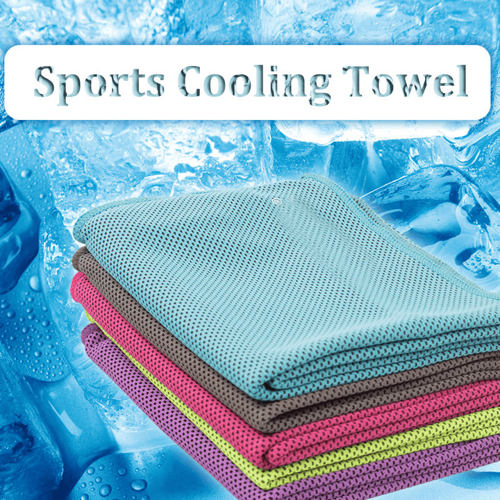 31X100Cm Microfiber Squishy Absorbent Summer Cold Towel Sports Hiking Travel Cooling Washcloth - MRSLM