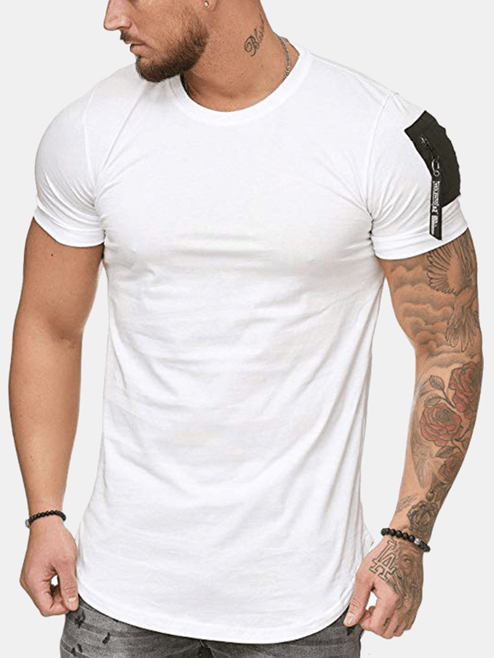Mens Fashion Crew Neck Breathable Fit Comfy Casual T-Shirts - MRSLM