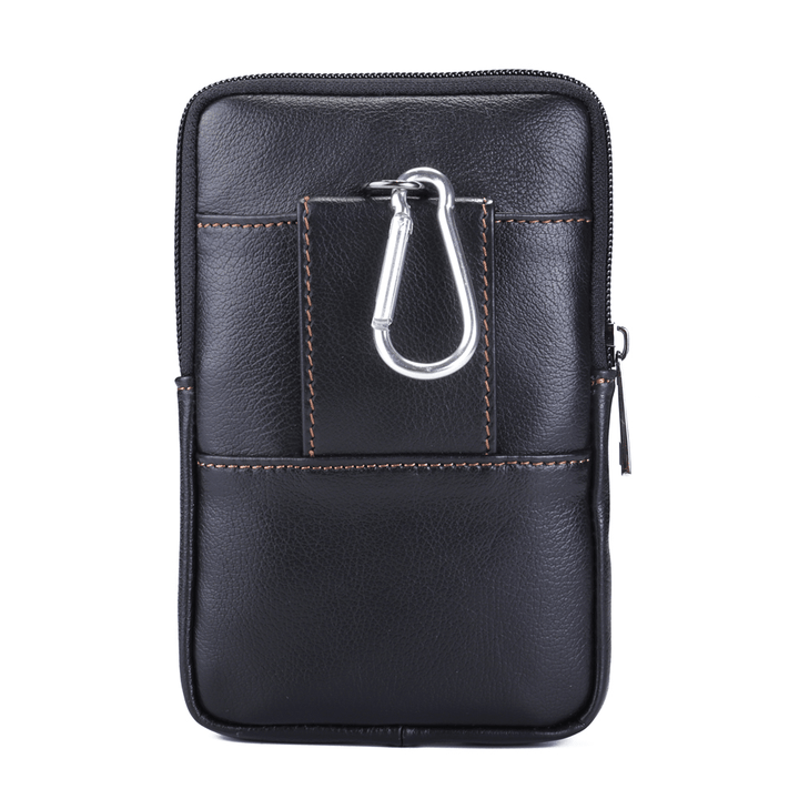 Ekphero Men Waist Bag Cowhide Fashion Belt Bag Phone Bag - MRSLM