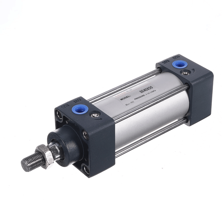LAIZE SC 40Mm Bore Air Cylinder 25-400Mm Stroke Pneumatic Cylinder M12X1.25 Thread PT1/4 Connect Double Acting Pneumatic Air Cylinder - MRSLM