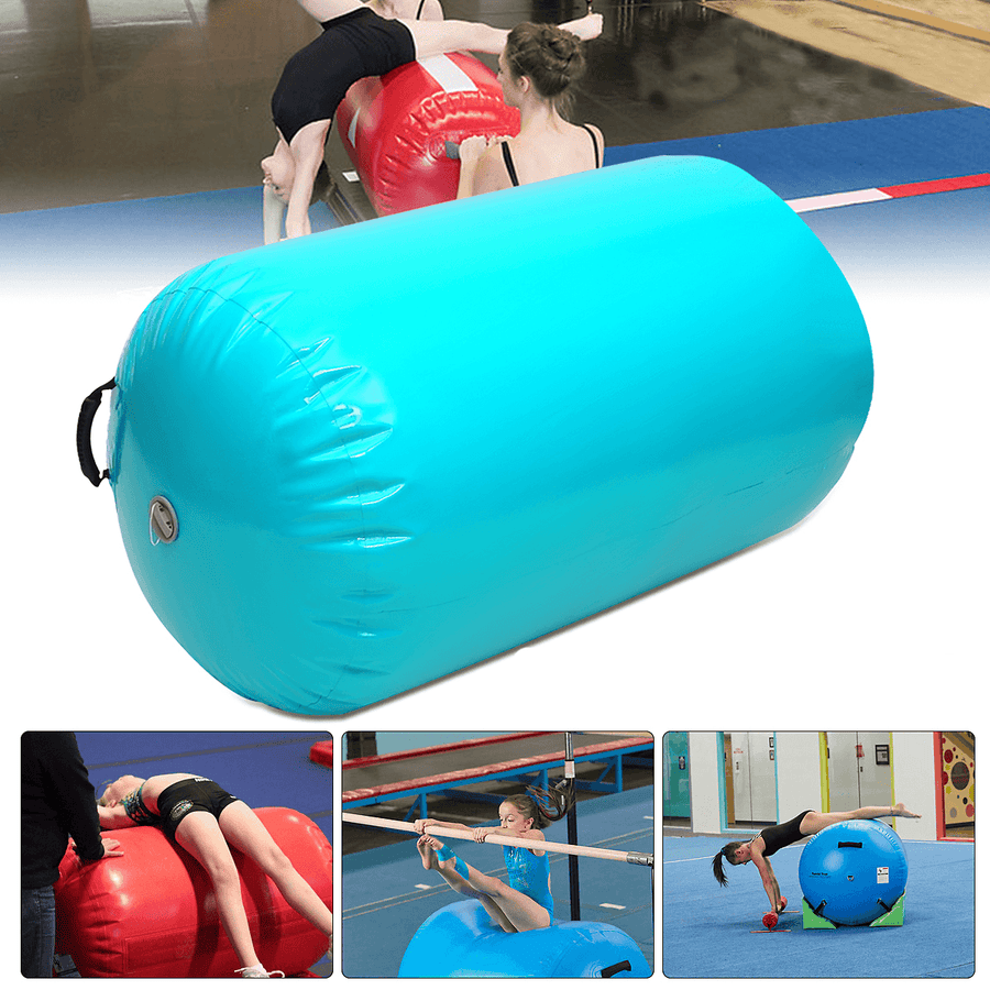 35.49X41.39Inch Inflatable Gymnastic Air Rolls Beam Yoga Gymnastics Cylinder Airtrack Exercise Column Training Air Mat - MRSLM