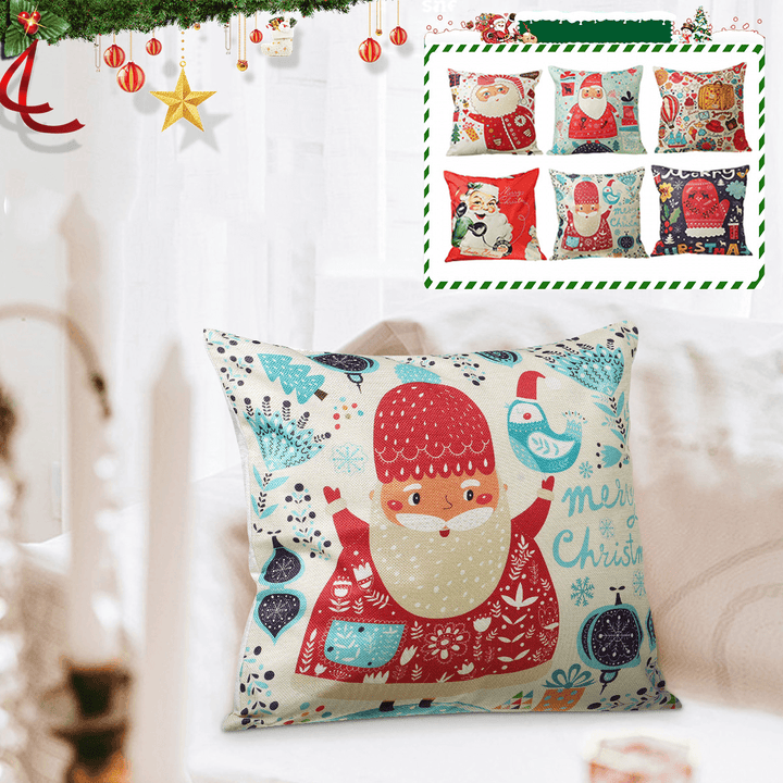 45*45Cm Christmas Cushion Cover Decorative Sofa Pillow Cover Case Seat Car Home Decor Throw Pillowcase for Home 2020 Christmas Decoration - MRSLM