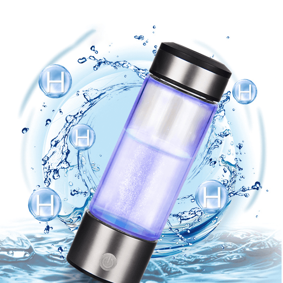 400Ml Water Filter Bottle Hydrogen Generator Water Cup Reusable Smart 3 Minutes Electrolys Water Purification Ionizer - MRSLM