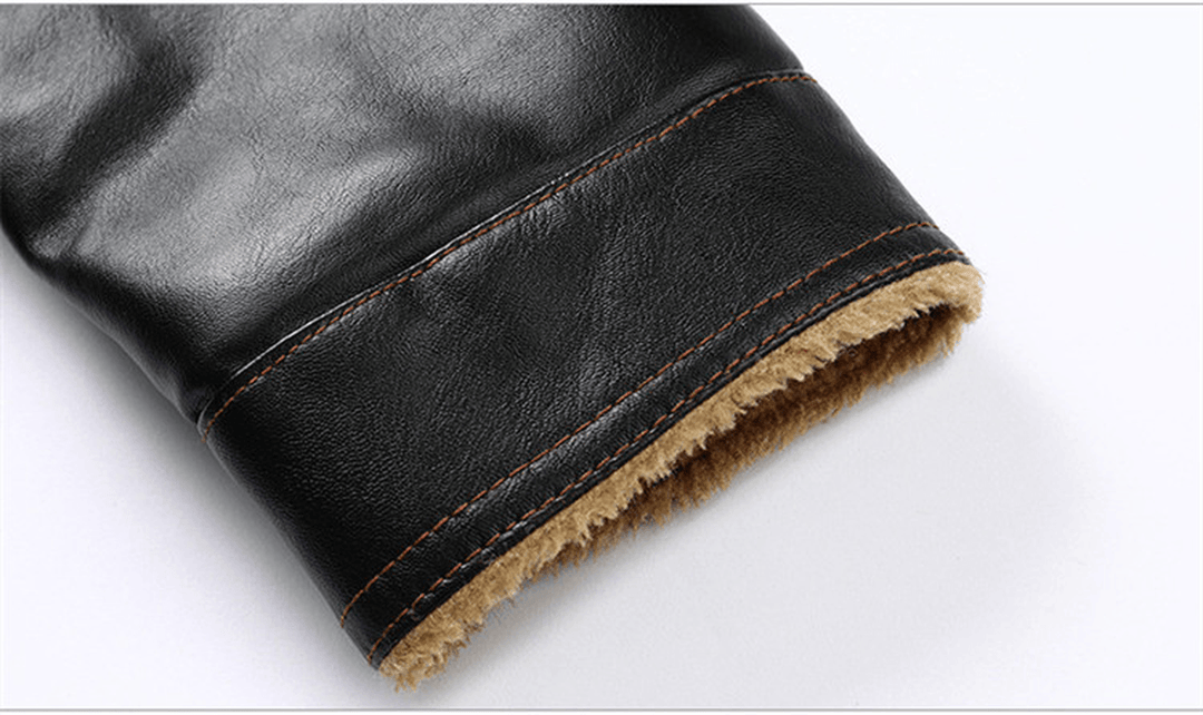 Men'S Leather Clothing Loose Casual Slim Fit Handsome Trend Thickening - MRSLM