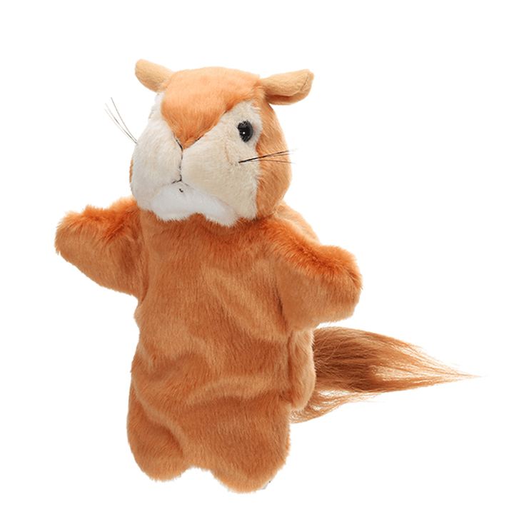 27CM Stuffed Animal Squirrel Fairy Tales Hand Puppet Classic Children Figure Toys Plush Animal - MRSLM